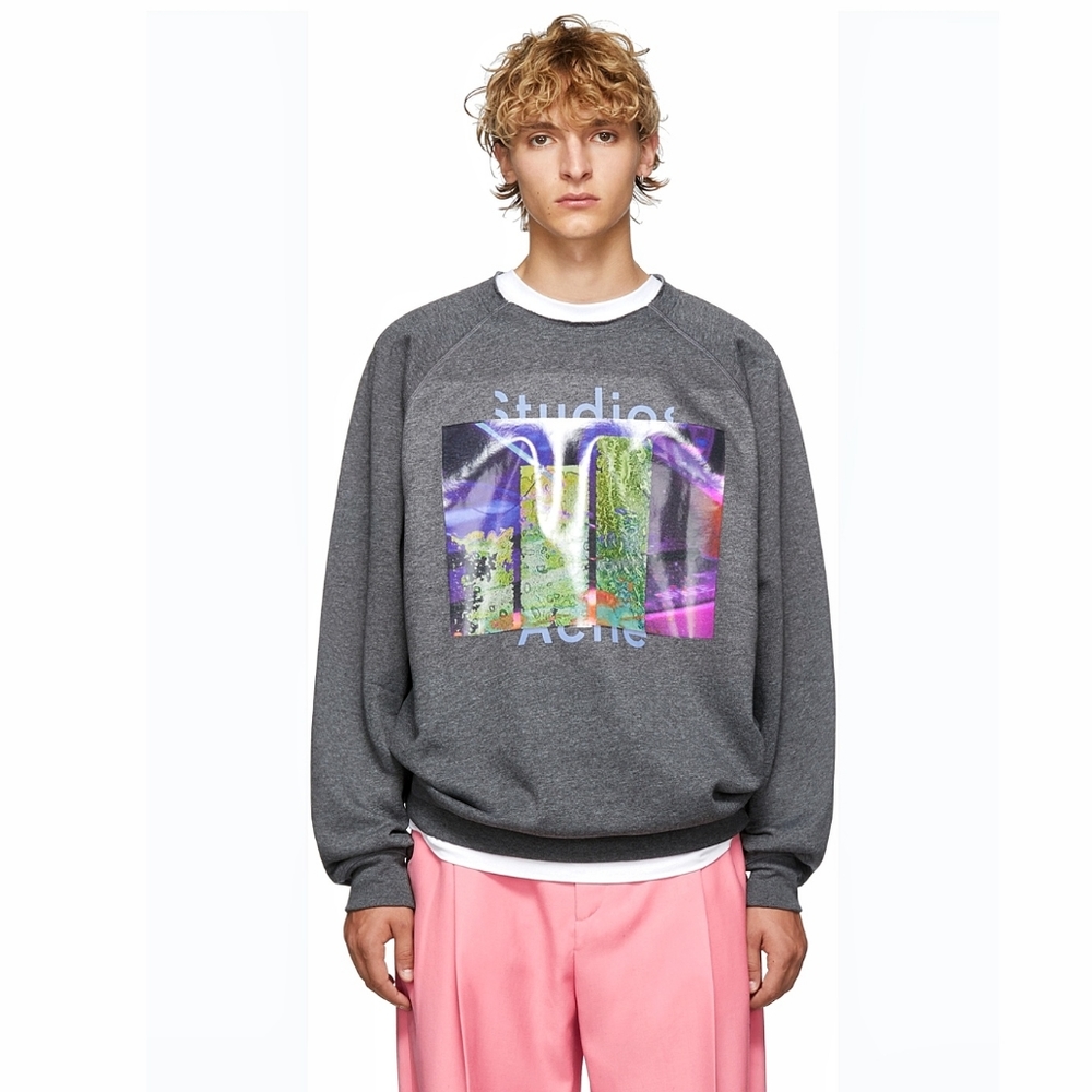Acne Studios Fletcher Video Print Graphic Pull Over Sweater